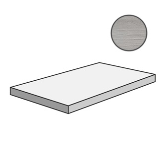 Ступени Terratinta Betonwood Grey TTBW05GCR, цвет серый, поверхность матовая, прямоугольник с капиносом, 340x900