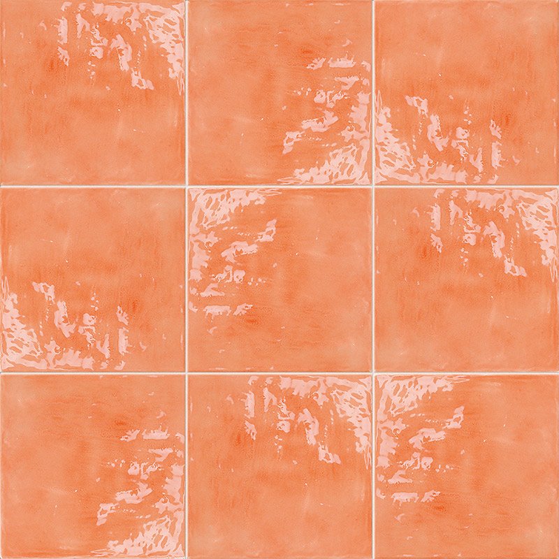 Керамическая плитка Mainzu Vitta Arancio, цвет оранжевый, поверхность глянцевая, квадрат, 200x200