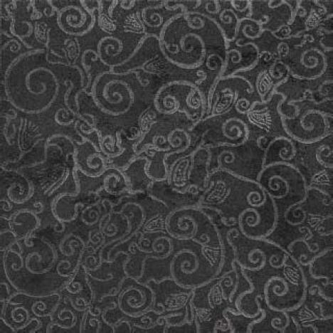 Декоративные элементы La Fabbrica Pietra Lavica Perseo Gryphea L806, цвет чёрный, поверхность лаппатированная, квадрат, 490x490