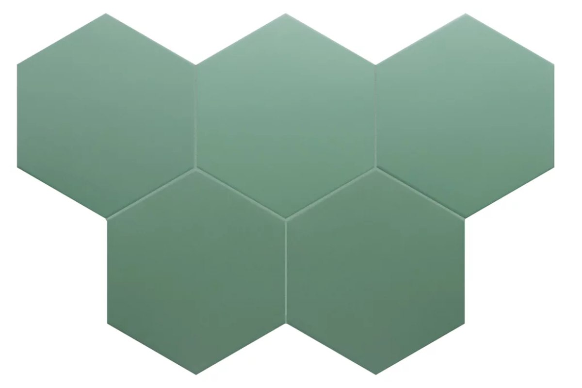 Керамогранит Equipe Coimbra Pickle Green 30638, цвет золотой, поверхность матовая, шестиугольник, 175x200