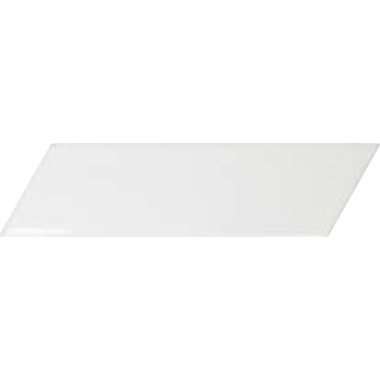 Керамическая плитка Equipe Chevron Wall White Left Matt 23351, цвет белый, поверхность матовая, шеврон, 52x186