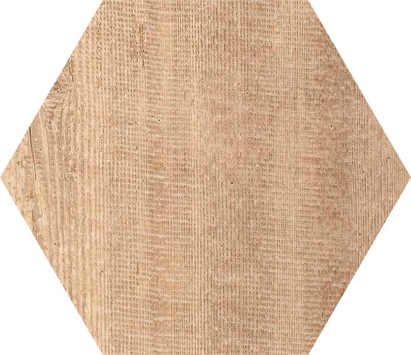Керамогранит Cerdomus Opera Esagona Clay 87305, цвет коричневый, поверхность матовая, шестиугольник, 198x228