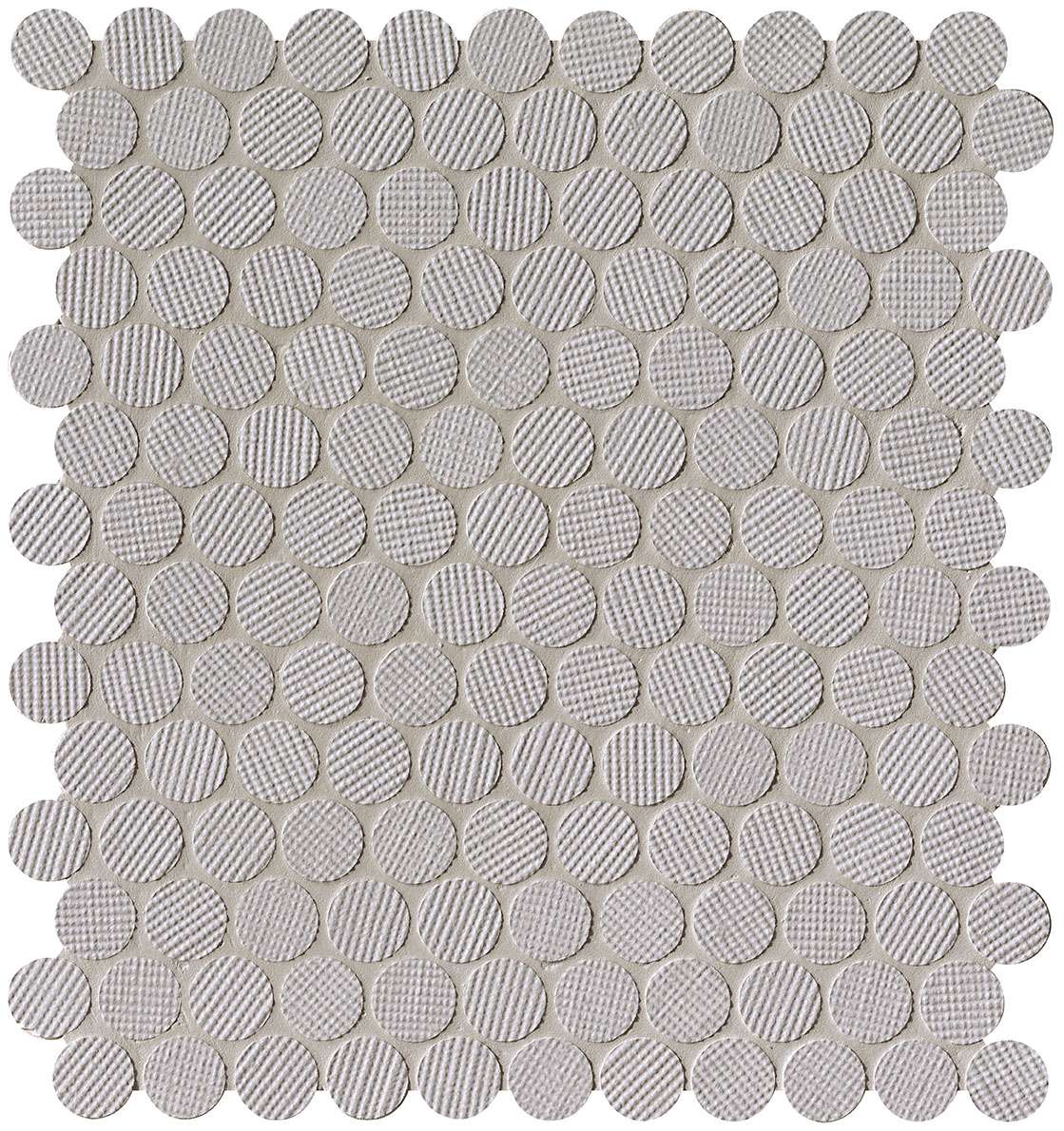 Мозаика Fap Milano&Wall Grigio Round Mosaico fNVS, цвет серый, поверхность матовая, квадрат, 295x325