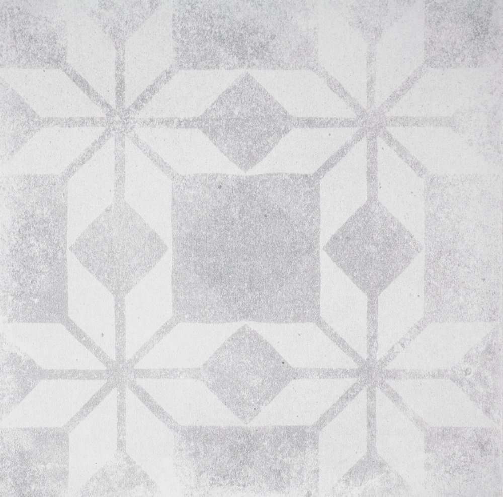 Декоративные элементы Terratinta Betonepoque White-Grey Sarah 08 TTBEWG08N, цвет серый, поверхность матовая, квадрат, 200x200