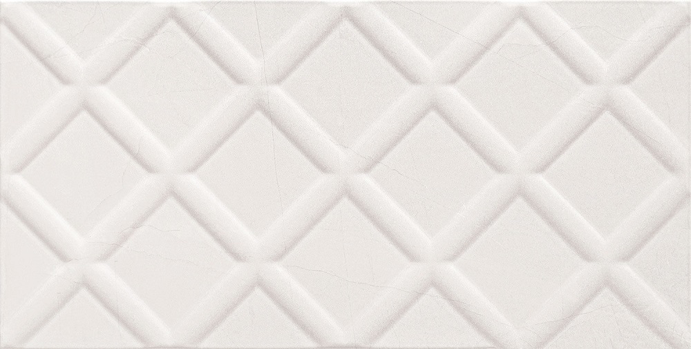 Керамическая плитка Tubadzin Idylla White STR, цвет белый, поверхность глянцевая, прямоугольник, 308x608