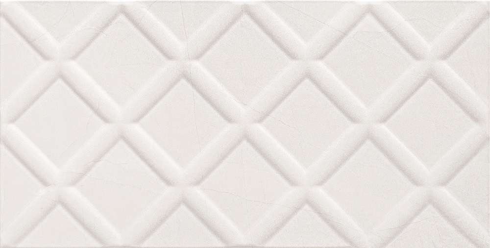 Керамическая плитка Tubadzin Idylla White STR, цвет белый, поверхность глянцевая, прямоугольник, 308x608