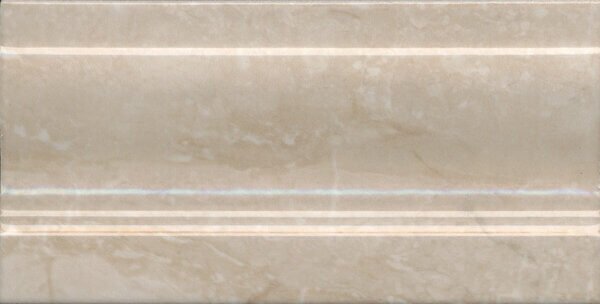 Бордюры Kerama Marazzi Стемма Плинтус Бежевый FMD025, цвет бежевый, поверхность глянцевая, прямоугольник, 100x200