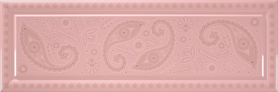 Керамическая плитка Blau Fifth Avenue AV-11 Dec. MLV, цвет розовый, поверхность глянцевая, прямоугольник, 250x750