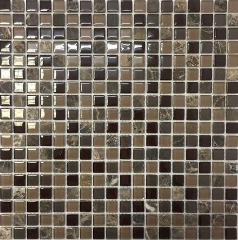 Мозаика NS Mosaic S-855, цвет коричневый, поверхность глянцевая, квадрат, 305x305
