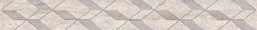 Бордюры Azori Ascoli Grey Diamond, цвет серый, поверхность матовая, прямоугольник, 75x630