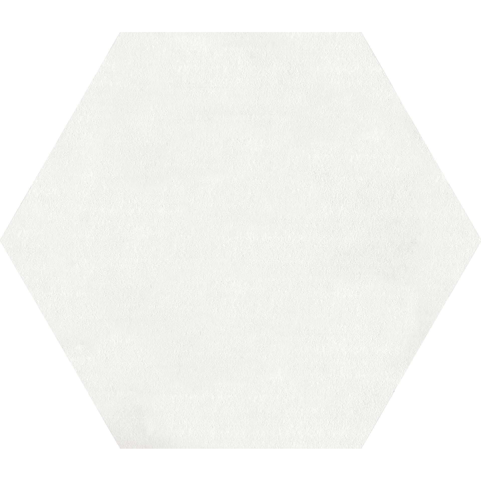 Керамогранит Ornamenta Medley Solid White ME25W, цвет белый, поверхность матовая, шестиугольник, 250x250