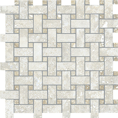 Мозаика La Fabbrica Imperial Intreccio Trevi Nat 155312, цвет серый, поверхность матовая, квадрат, 300x300
