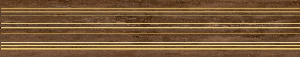 Бордюры Terracotta Geoma Brown TD-GM-B-BR, цвет коричневый, поверхность глянцевая, прямоугольник, 76x400