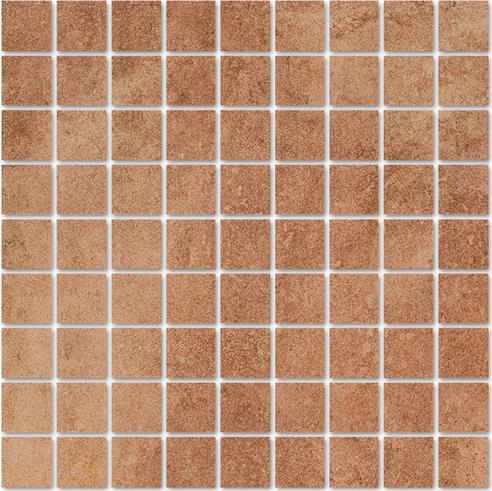 Мозаика Interbau Lithos Мозаика Perm Braun, цвет коричневый, поверхность матовая, квадрат, 313x313