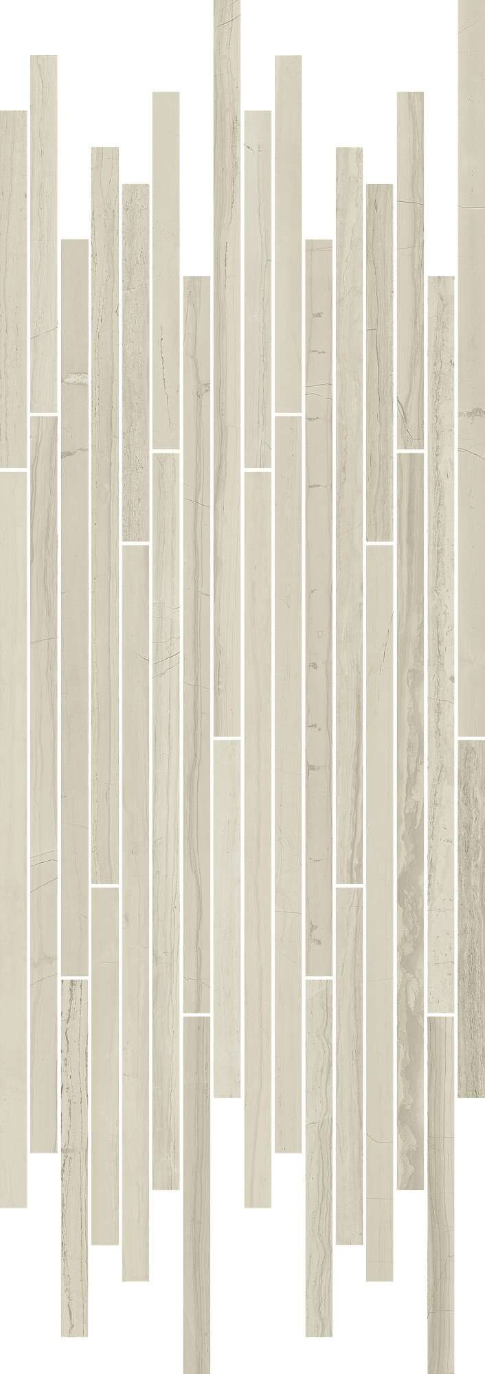 Мозаика Italon Charme Advance Silk Strip Lux 610110000771, цвет серый, поверхность полированная, прямоугольник, 260x750