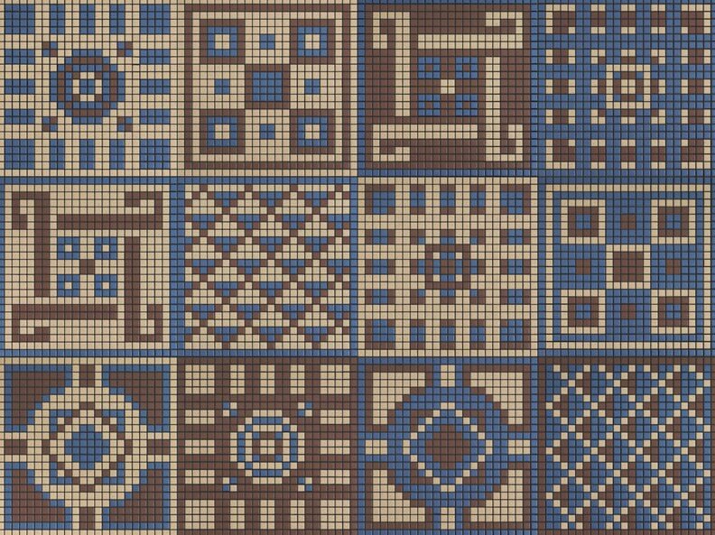 Мозаика Appiani Memoria Ombra 11 Плитка Mem0011, цвет разноцветный, поверхность матовая, квадрат, 300x300