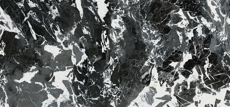 Широкоформатный керамогранит Imola The Room GRA AN6 278 LP, цвет чёрно-белый, поверхность лаппатированная, прямоугольник, 1200x2780
