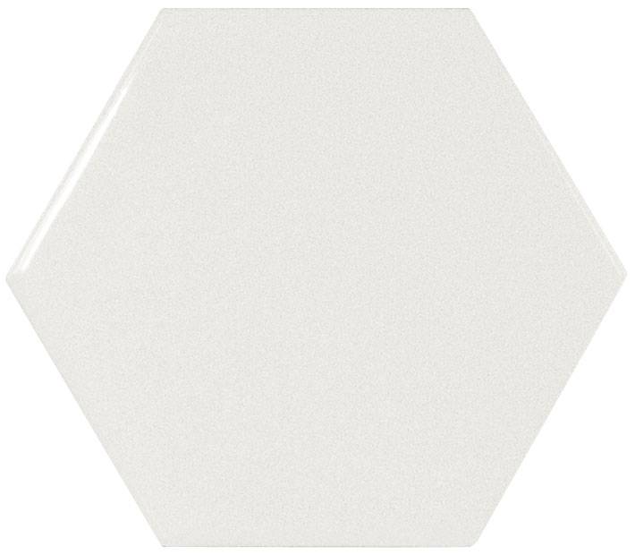 Керамическая плитка Equipe Scale Hexagon White 21911, Испания, шестиугольник, 107x124, фото в высоком разрешении