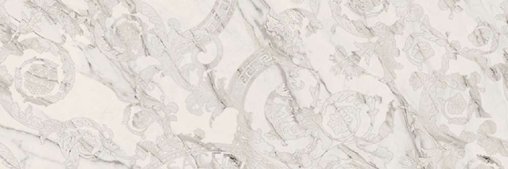Керамогранит Versace Maximvs Statuario White  Megabarocco Lux G0067760, цвет белый, поверхность полированная, прямоугольник, 400x1200
