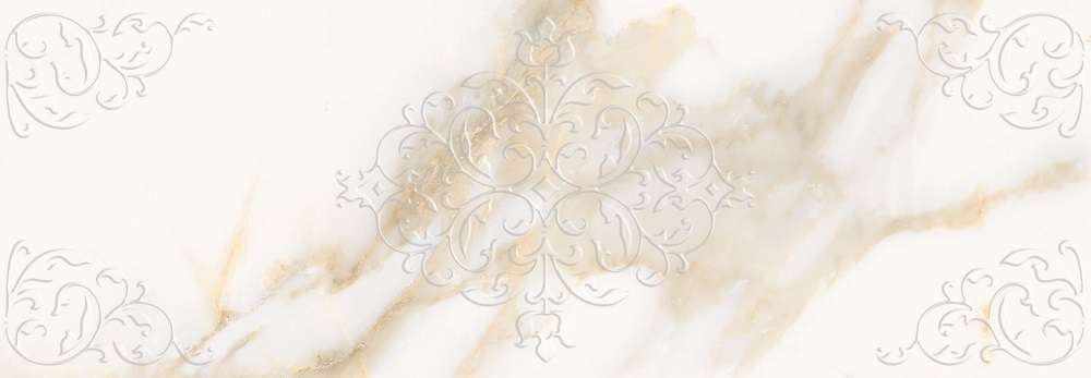 Керамическая плитка Ricchetti Marble Boutique Calacatta White Chisel Lucido Ret, цвет бежевый, поверхность глянцевая, прямоугольник, 300x900