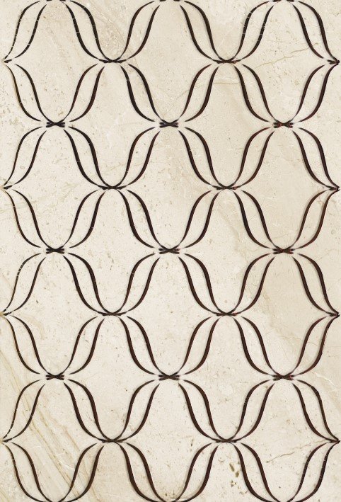 Декоративные элементы Керамин Панно Мокка 3, цвет бежевый, поверхность глянцевая, прямоугольник, 275x400
