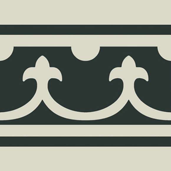 Декоративные элементы Ribesalbes Pasion Blanco Cenefa, цвет чёрно-белый, поверхность матовая, квадрат, 200x200