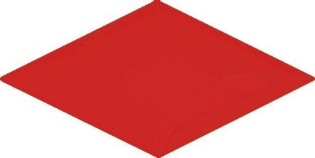 Керамическая плитка Cobsa Rombo Liso Rubi, цвет красный, поверхность глянцевая, ромб, 100x200