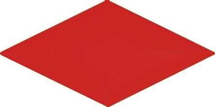 Керамическая плитка Cobsa Rombo Liso Rubi, цвет красный, поверхность глянцевая, ромб, 100x200