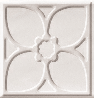 Вставки Cifre Bulevar Altair White Taco, цвет белый, поверхность глянцевая, квадрат, 100x100