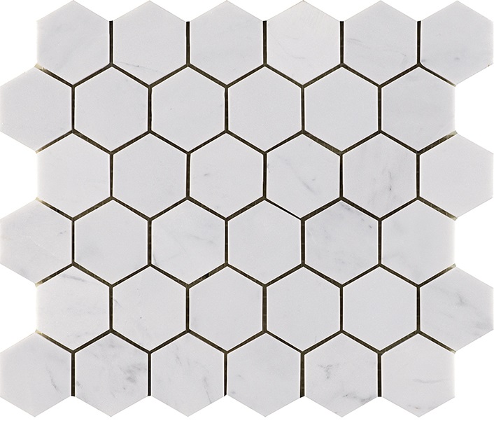 Мозаика L'Antic Colonial Essential Hexagon Persian White L241714511, цвет белый, поверхность матовая, шестиугольник, 258x298