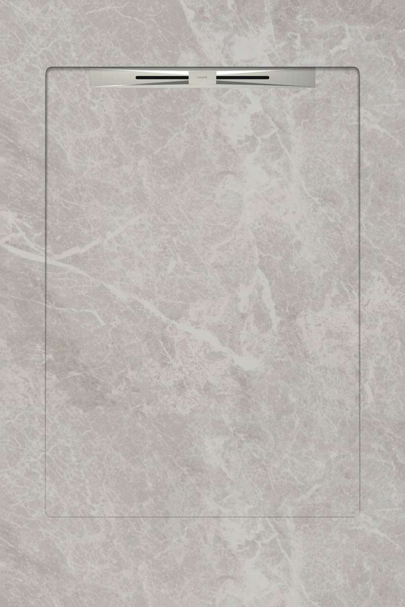 Спецэлементы Aquanit Fiori Di Pesca White Slope Line, цвет серый, поверхность матовая, прямоугольник, 900x1350
