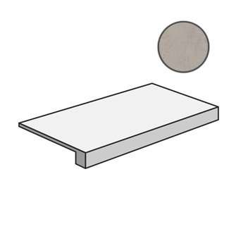 Ступени ABK Docks Grad. Top Silver Rett. DKR03106, цвет серый, поверхность матовая, прямоугольник с капиносом, 330x600