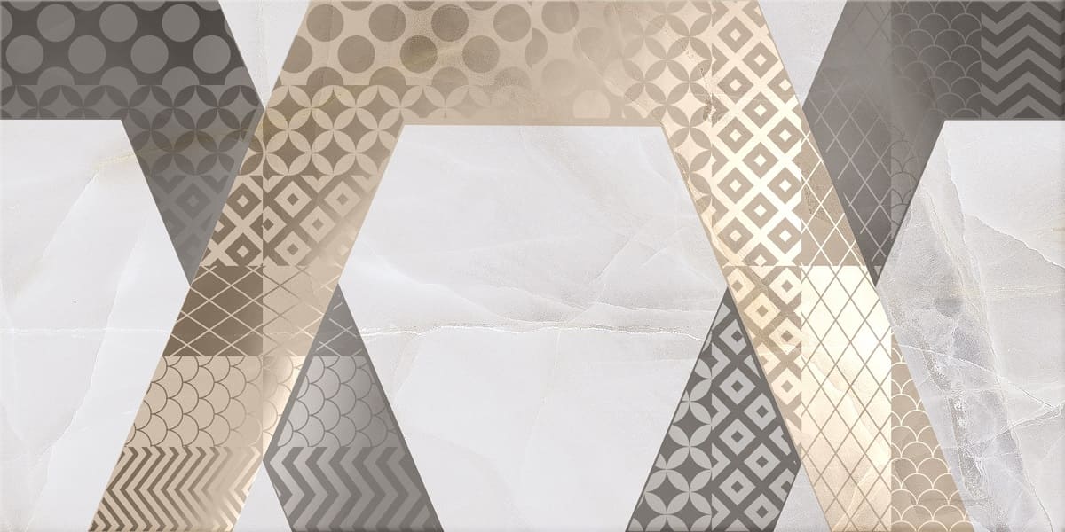 Декоративные элементы Axima Палермо Декор Геометрия, цвет разноцветный, поверхность глянцевая, прямоугольник, 250x500