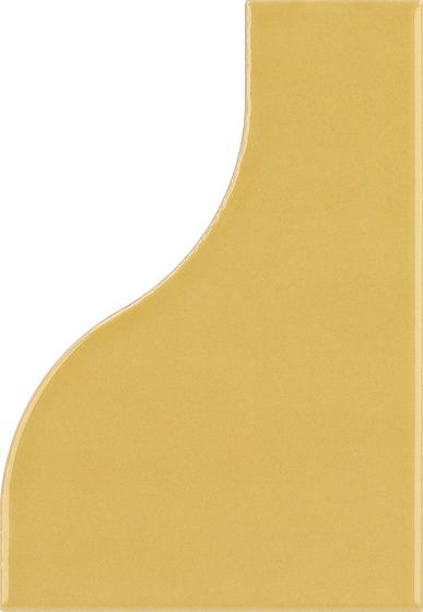 Керамическая плитка Equipe Curve Yellow 28847, цвет жёлтый, поверхность глянцевая, прямоугольник, 83x120