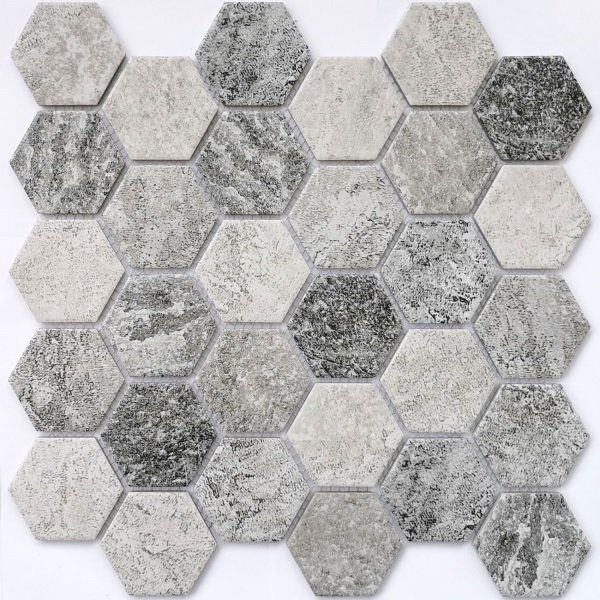 Мозаика Bonaparte Olmeto Grey, цвет серый, поверхность матовая, прямоугольник, 271x282