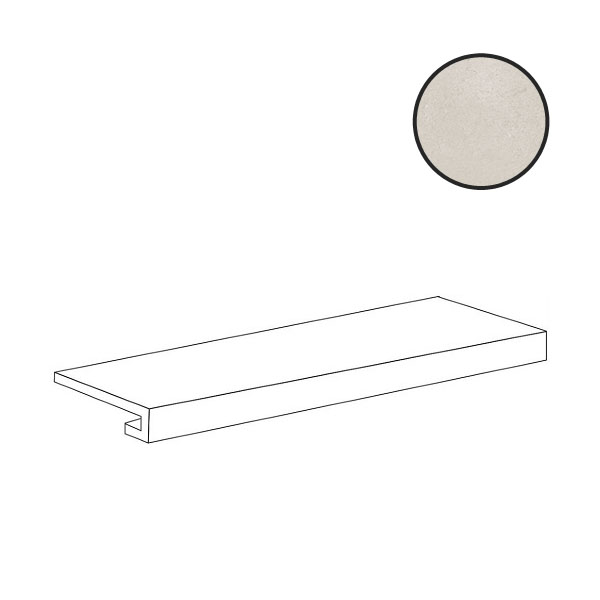 Ступени Cerdomus Concrete Art Gradino Costa Retta Bianco Matt 97658, цвет белый, поверхность матовая, прямоугольник, 330x1200