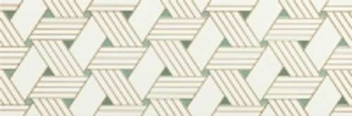 Вставки Coliseumgres Lifestyle White Ins.Twist 600080000432, цвет белый бежевый зелёный, поверхность матовая, прямоугольник, 250x750