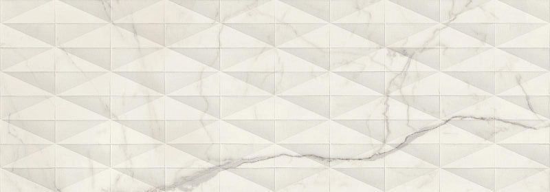 Керамическая плитка Marazzi Italy Allmarble Wall Statuario Struttura Pave 3D Satin M6TD, цвет белый, поверхность 3d (объёмная), сатинированная, прямоугольник, 400x1200