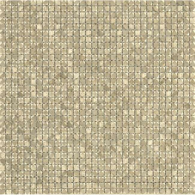 Мозаика L'Antic Colonial Gravity Aluminium Cubic Gold L241716181, цвет бежевый, поверхность глянцевая, квадрат, 305x305