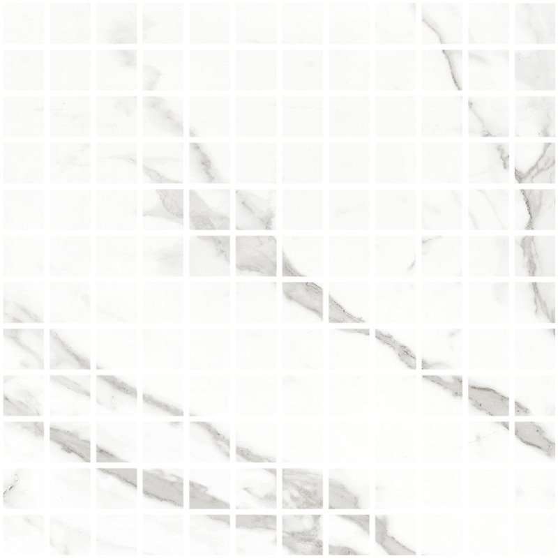 Мозаика Bode Marble Porcelain Calacatta Mos Pol BMB8561M4, цвет белый, поверхность полированная, квадрат, 300x300