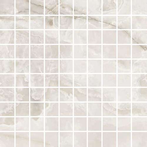 Мозаика Casa Dolce Casa Onyx&More White Onyx Glossy Mosaico (3X3) 767653, цвет белый, поверхность полированная, квадрат, 300x300