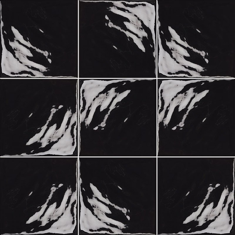 Керамическая плитка Mainzu Vitta Negro, цвет чёрный тёмный, поверхность глянцевая, квадрат, 200x200