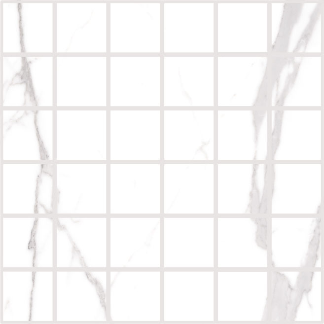 Мозаика Cerdomus Omnia Mosaico Statuario Levigato 89730, цвет белый, поверхность полированная, квадрат, 300x300