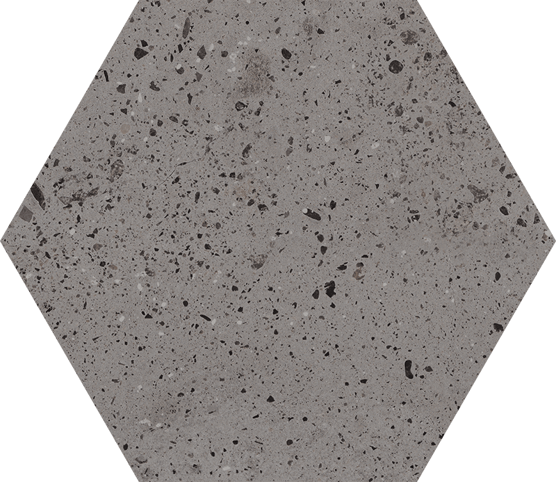 Керамогранит Paradyz Industrialdust Grys Gres Szkl. Mat., цвет серый, поверхность матовая, шестиугольник, 171x198