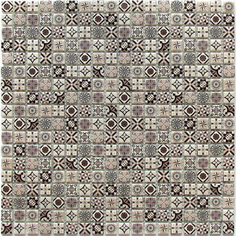 Мозаика Bonaparte Bonaparte Xindi Grey, цвет серый, поверхность глянцевая, квадрат, 300x300