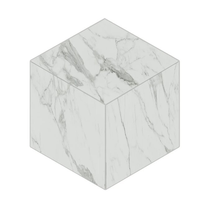 Мозаика Estima Montis White MN01 Cube Неполированный 29x25 36744, цвет серый, поверхность матовая, шестиугольник, 250x290