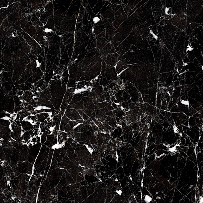 Керамогранит Superceramica Carrara Negro 9208-02, цвет чёрный, поверхность полированная, квадрат, 450x450