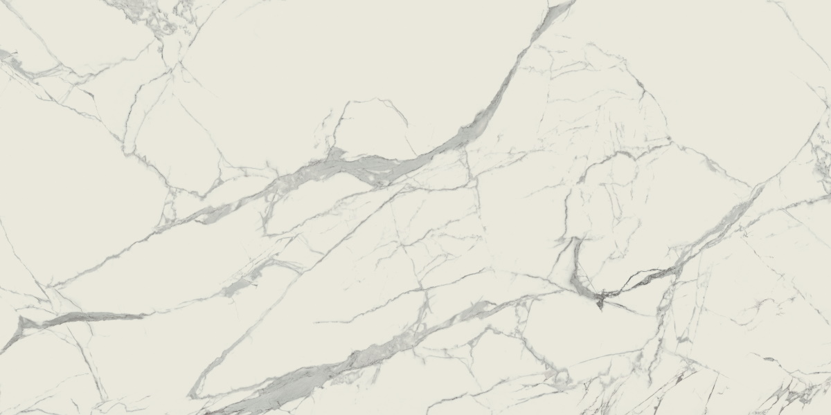 Широкоформатный керамогранит Caesar Anima Statuario Venato Silk AEDW, цвет белый, поверхность матовая, прямоугольник, 1600x3200