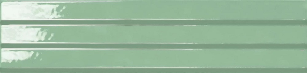 Керамическая плитка Flaviker Flow Mint Gloss PF60011943, цвет зелёный, поверхность глянцевая, прямоугольник, 60x250