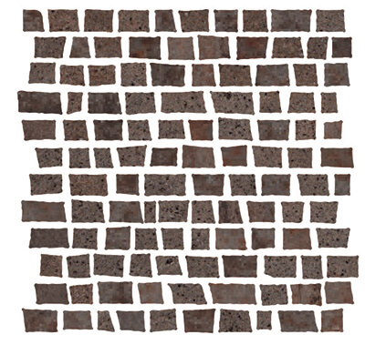 Мозаика Serenissima Costruire Mos.Random Metallo Ruggine 1062377, цвет коричневый, поверхность матовая, , 300x300